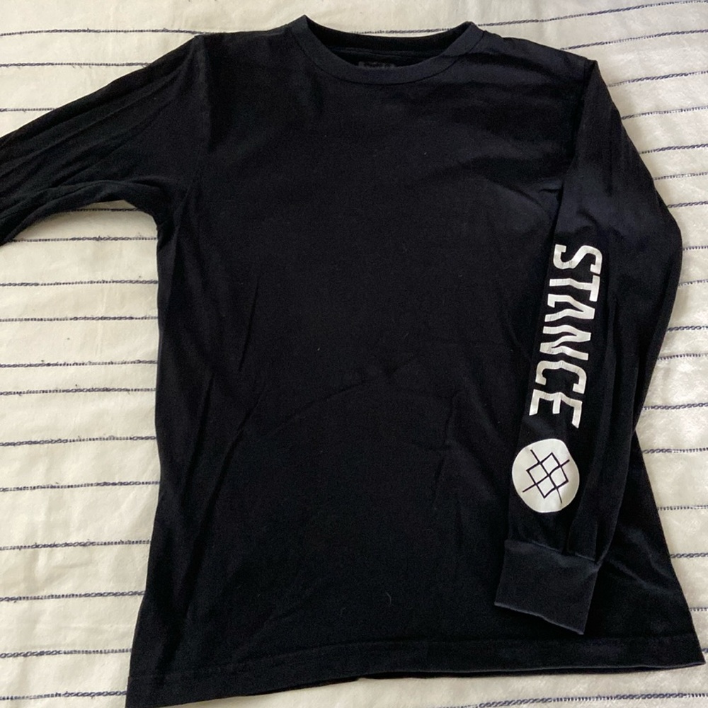 Black, long sleeve stance Tee